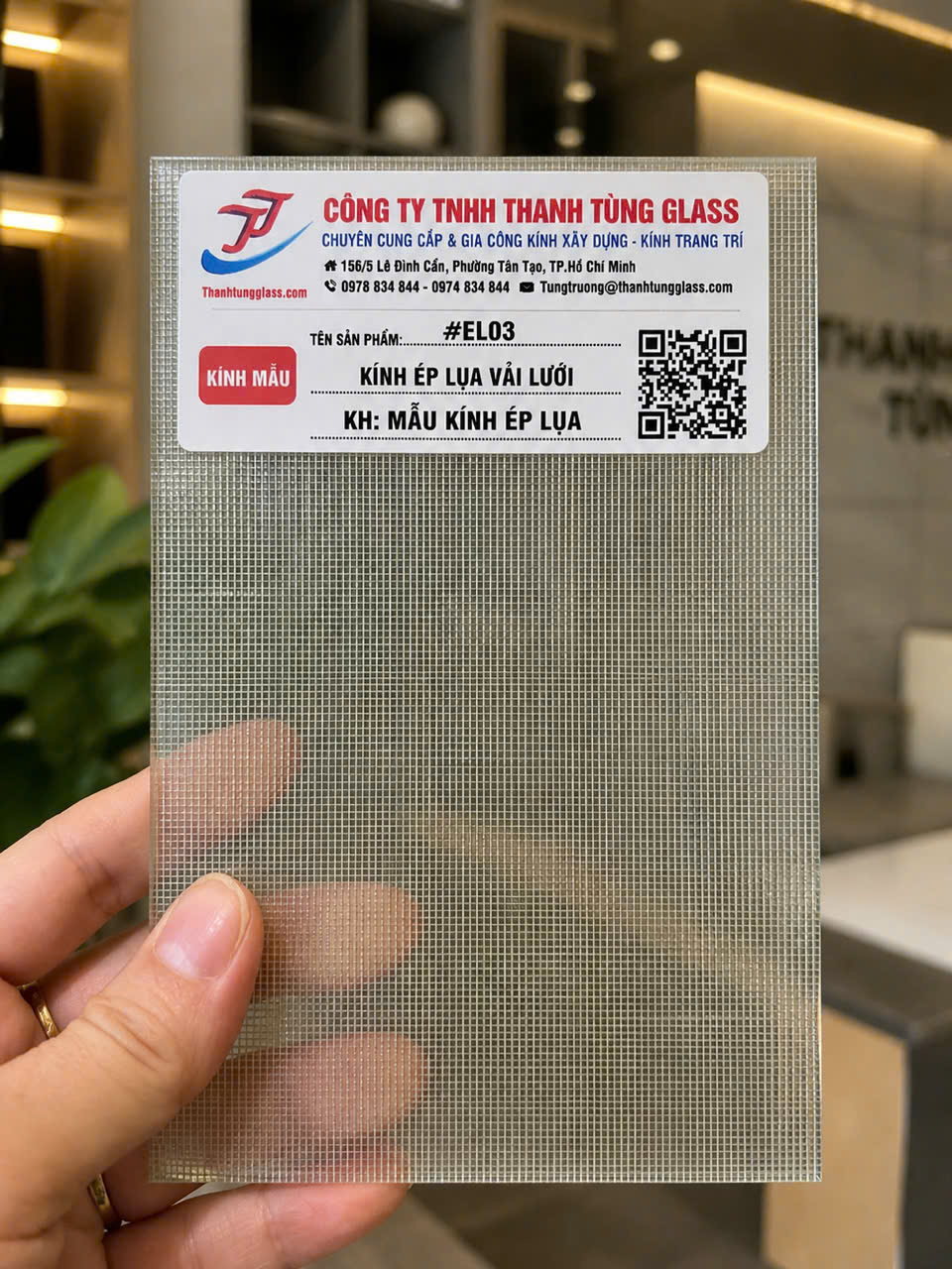 Kính ép lụa vải lưới
